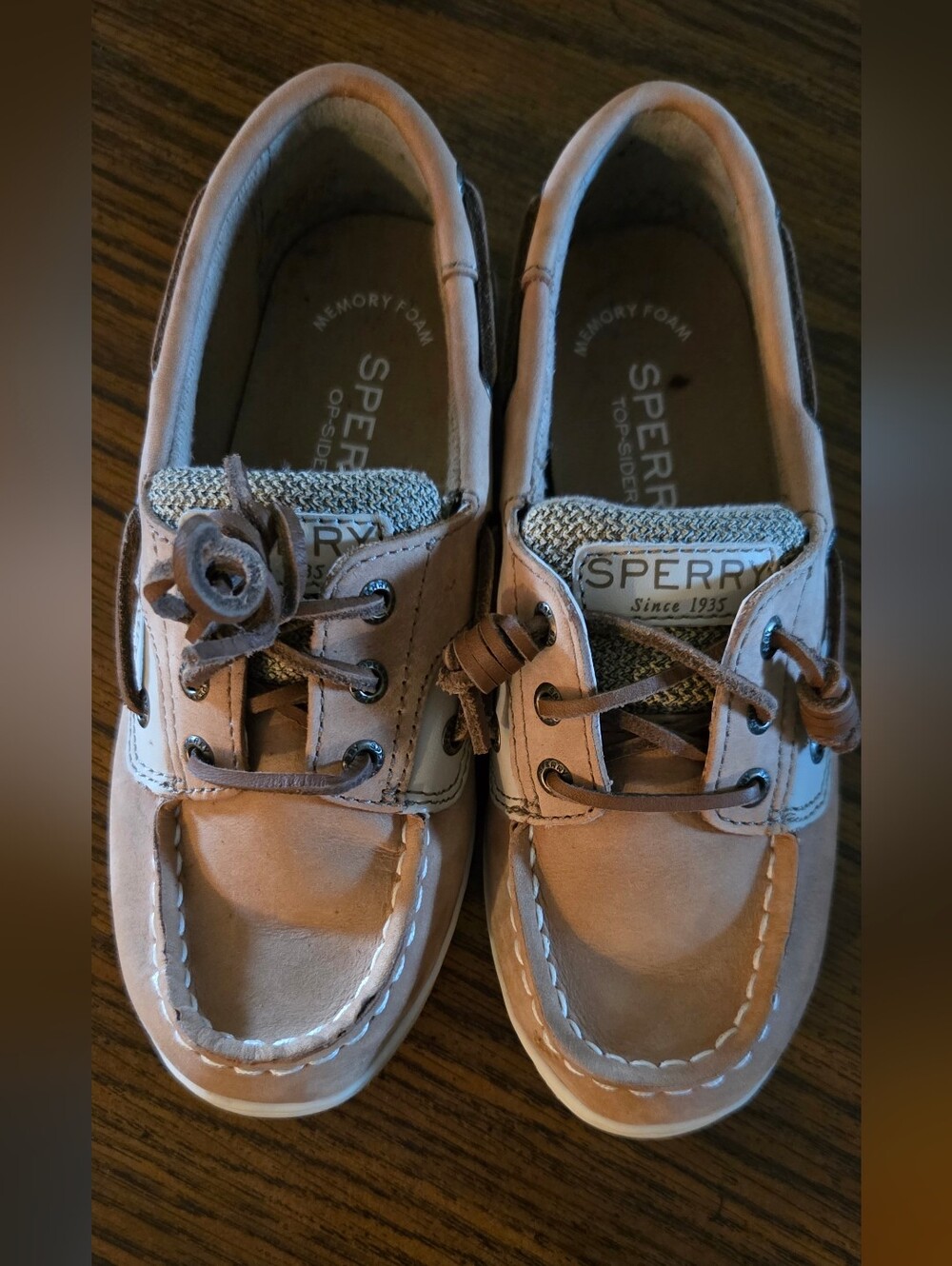 Sperry Kids Light Tan Boat Sneakers